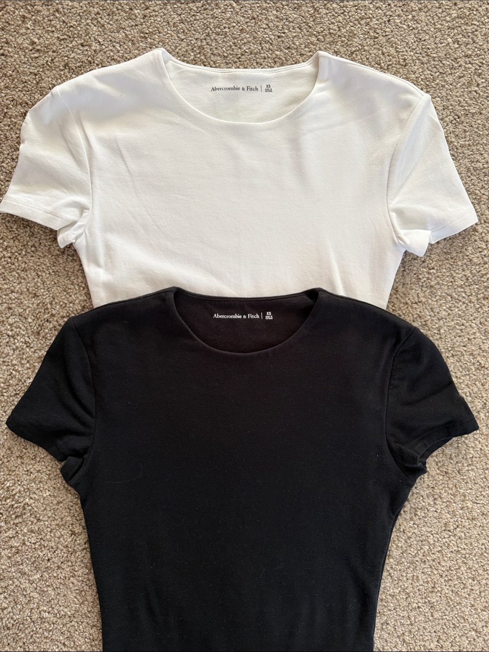 Abercrombie & Fitch Bodysuit Crew Neck Tee Duo - Black & White